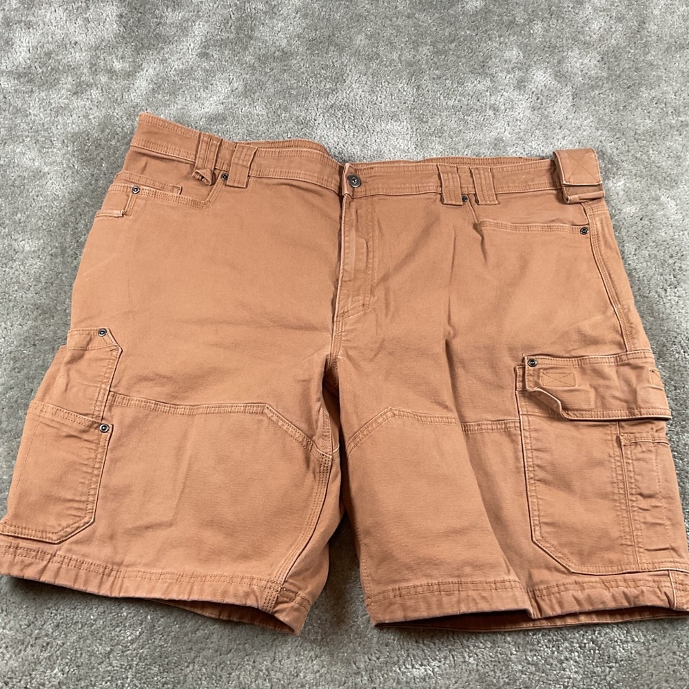 Duluth Trading Co. Relaxed‎ Fit Canvas Cargo Shorts Mens Size 48 Copper